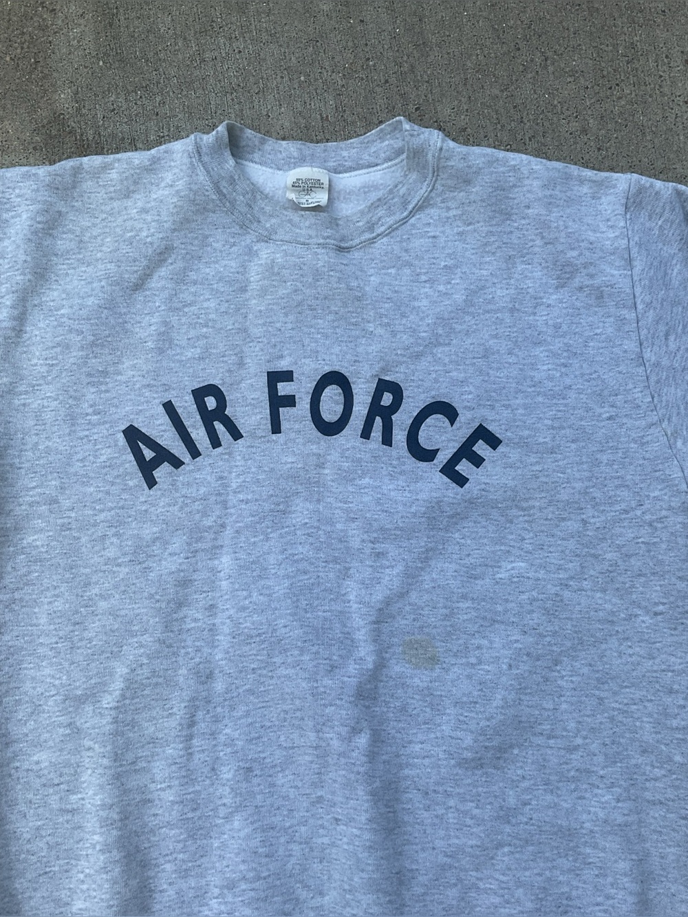 US Air Force Military Training Gray Crewneck Sweatshirt Made USA XL